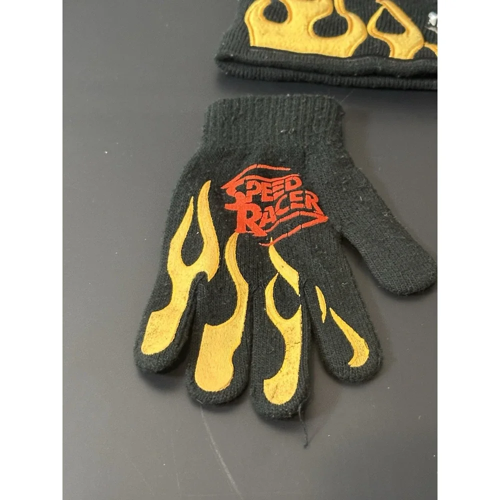 Vintage Speed Racer Mach 5 Beanie & Gloves Youth Size‎